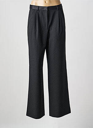 Pantalon drept închidere cu fermoar sub clapetă cu cârlig negru PENNYBLACK femeie