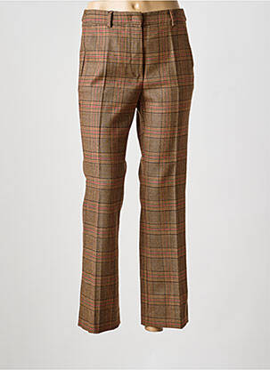 Pantalon 7/8 închidere cu fermoar sub clapetă cu cârlig maro MAX MARA femeie