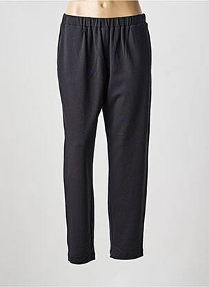 Pantalon drept talie elastică negru REPEAT femeie
