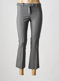 Pantalon 7/8 închidere cu fermoar sub clapetă cu cârlig gri MAX MARA femeie