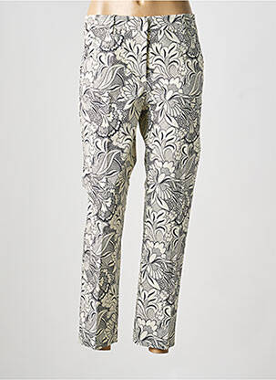 Pantalon 7/8 închidere cu fermoar sub clapetă cu cârlig alb MAX MARA femeie