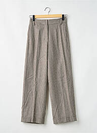 Pantalon drept închidere cu fermoar sub clapetă cu cârlig bej MAX MARA femme