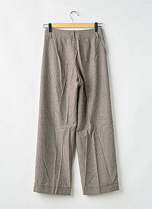 Pantalon drept închidere cu fermoar sub clapetă cu cârlig bej MAX MARA femeie