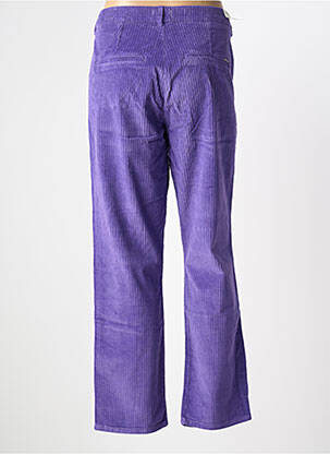 Pantalon chino închidere cu fermoar sub clapetă cu nasturi mărime normală violet KANOPE femeie