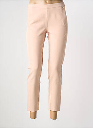 Pantalon 7/8 talie cu cleme mărime normală roz ANGY SIX femeie