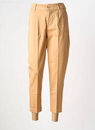 Pantalon chino țesătură poplin mărime normală maro KANOPE femme
