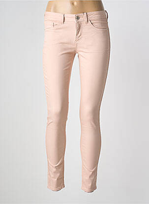 Pantalon slim țesătură poplin mărime normală roz STREET ONE femeie