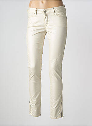 Blugi cu croială slim bej SCHOOL RAG femeie