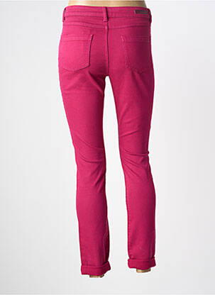 Pantalon slim țesătură poplin mărime normală violet GEISHA femeie