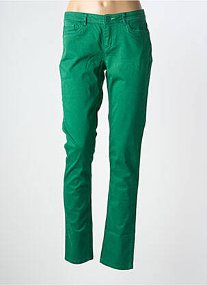 Pantalon slim țesătură poplin mărime normală verde STREET ONE femeie