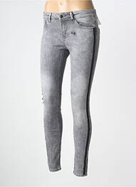 Blugi skinny țesătură brută talie joasă gri STREET ONE femme