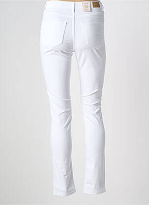 Pantalon slim țesătură poplin mărime normală alb KANOPE femeie
