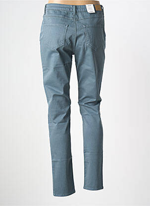 Pantalon slim țesătură poplin mărime normală albastru KANOPE femeie