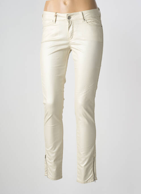Blugi cu croială slim bej SCHOOL RAG femeie