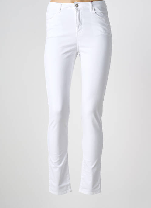 Pantalon slim alb KANOPE femeie