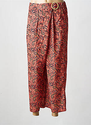Pantalon 7/8 talie elastică mărime normală portocalie CHATTAWAK femeie