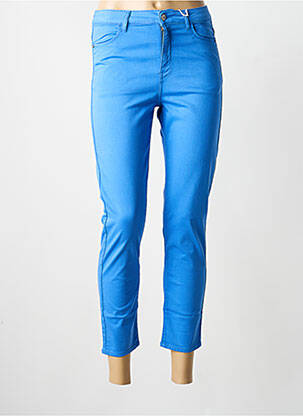 Pantalon 7/8 țesătură poplin mărime normală albastru KANOPE femeie
