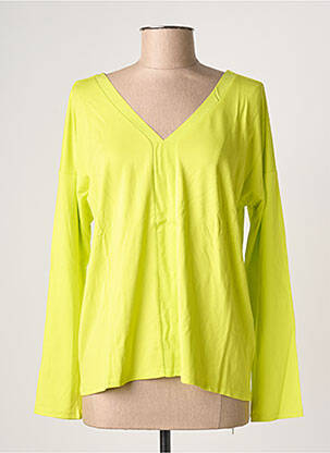 Tricou guler în v mâneci lungi verde STREET ONE femme