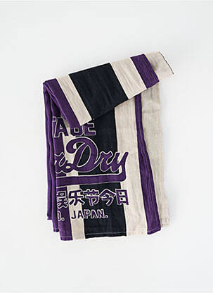 Eșarfă țesătură poplin violet SUPERDRY femeie