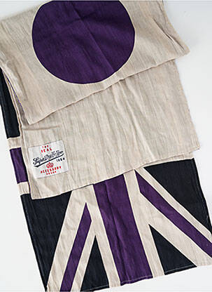 Eșarfă țesătură poplin violet SUPERDRY femeie