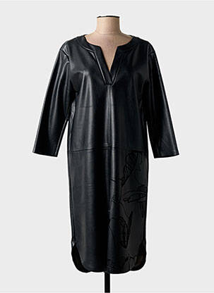 Rochie midi mâneci 3/4 mâneci 3/4 negru SPORTALM femeie