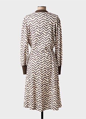 Rochie midi mâneci lungi mâneci lungi bej K-DESIGN femeie