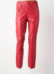 Pantalon 7/8 țesătură poplin mărime normală roșu MARC AUREL femme