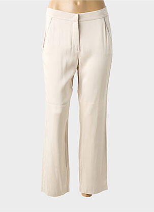 Pantalon 7/8 talie cu cleme mărime normală bej TUZZI femeie