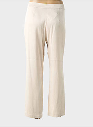 Pantalon 7/8 talie cu cleme mărime normală bej TUZZI femeie