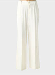 Pantalon drept țesătură crep talie înaltă bej K-DESIGN femme