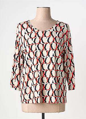 Tricou mâneci 3/4 mâneci 3/4 bej FRANK WALDER femeie