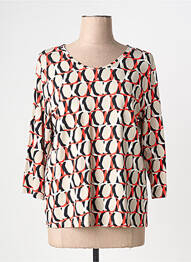 Tricou mâneci 3/4 mâneci 3/4 bej FRANK WALDER femme