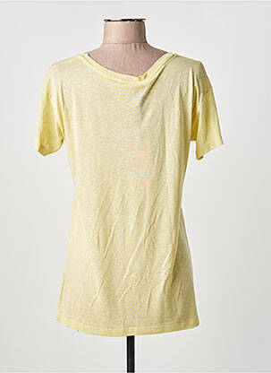 Tricou elasticitate mâneci scurte galben LA FEE MARABOUTEE femeie