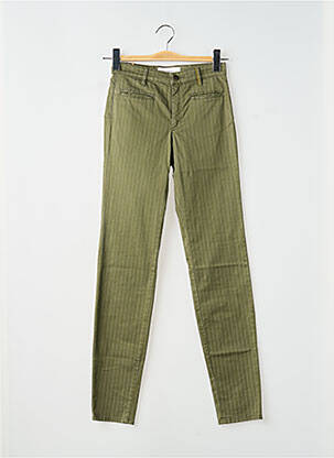 Pantalon chino țesătură poplin mărime normală verde COUTURIST femeie