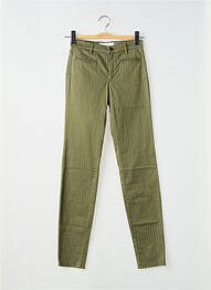 Pantalon chino țesătură poplin mărime normală verde COUTURIST femeie