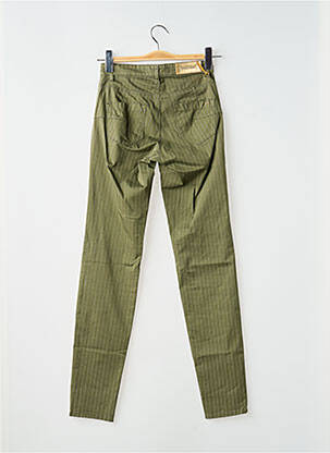 Pantalon chino țesătură poplin mărime normală verde COUTURIST femeie