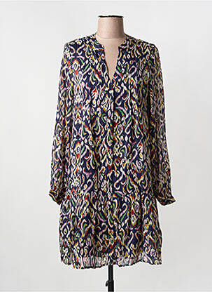 Rochie midi croială fluidă mâneci lungi albastru MOLLY BRACKEN femeie