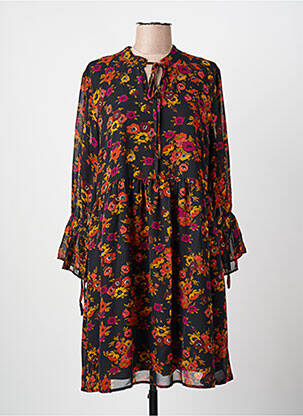 Rochie midi imprimeu floral mâneci lungi negru MOLLY BRACKEN femeie