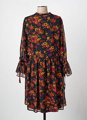 Rochie midi imprimeu floral mâneci lungi negru MOLLY BRACKEN femeie