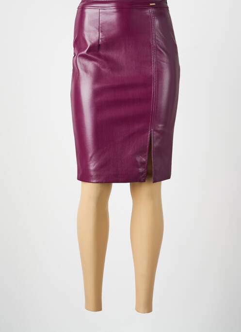 Fustă midi violet GUESS femeie