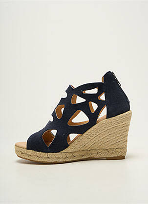 Espadrile vârf deschis toc de 7 la 9 cm albastru MYMA femeie