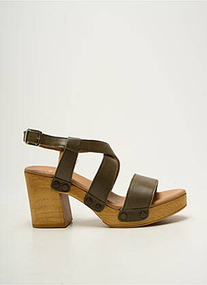 Sandale/Pantofi decupați verde SMS femeie