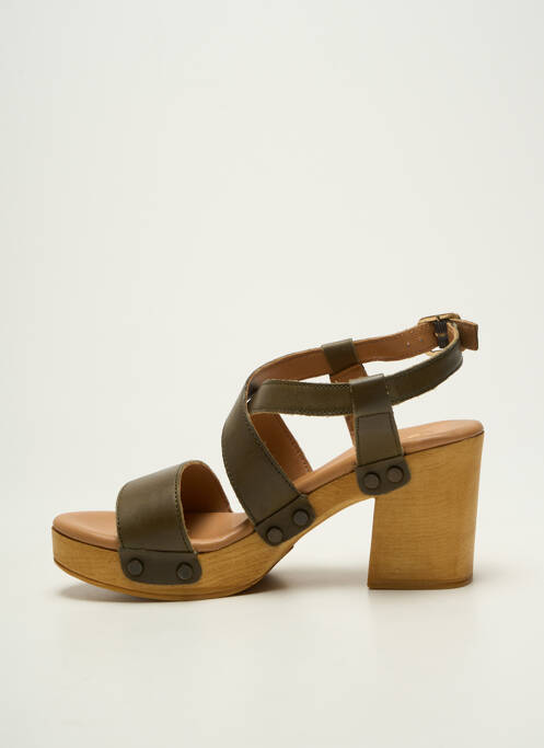 Sandale/Pantofi decupați verde SMS femeie