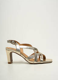 Sandale/pantofi decupați material neted toc de 7 la 9 cm auriu FUGITIVE BY FRANCESCO ROSSI femme