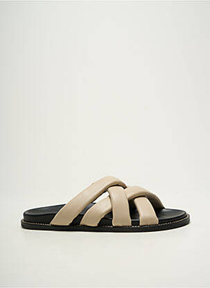Mulete/saboți vârf deschis toc plat până la 3 cm bej MM BY MAXMARA femeie