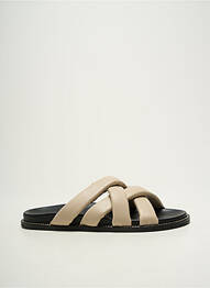 Mulete/saboți vârf deschis toc plat până la 3 cm bej MM BY MAXMARA femme