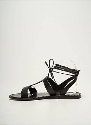 Sandale/pantofi decupați chiquet toc plat până la 3 cm negru WEEKEND femeie