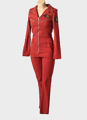 Salopetă-pantalon roșu SCHOTT femeie