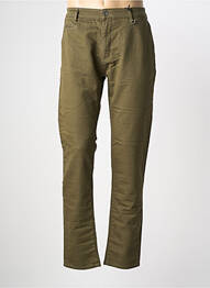 Pantalon chino țesătură poplin mărime normală verde închis FREEMAN T.PORTER bărbat
