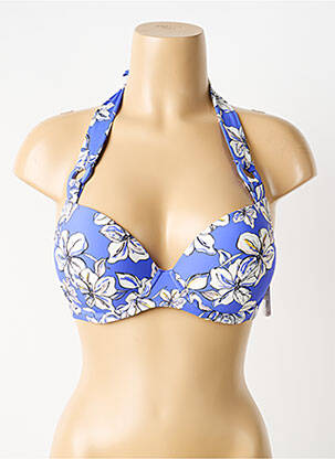 Sutien de costum de baie elasticitate top sutien push-up albastru AUBADE femeie